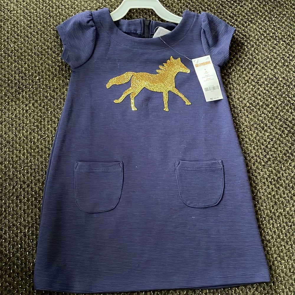 Gymboree Navy dress girls size 4, NWT